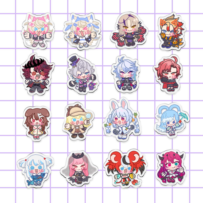 Holo Productions mini keychains