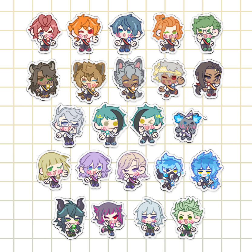 Twisted Wonderland birthday mini charms